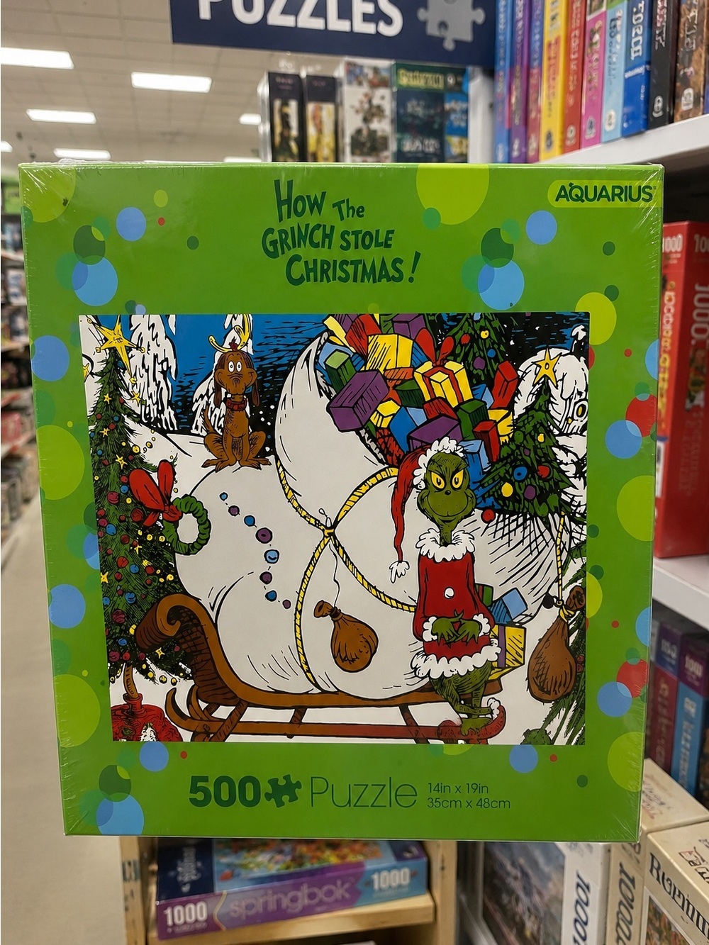 How The Grinch Stole Christmas! 500 Piece Puzzle Factory Sealed Aquarius
